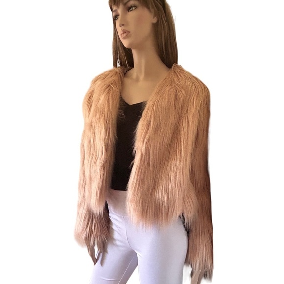 Missguided Jacket Coat Sasquatch Furry Faux Fur Teddy Fox Duster Versatile NWOT - Picture 6 of 12